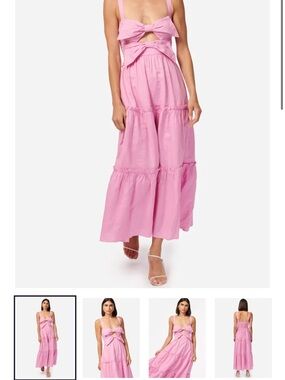 Cami NYC Pink Bow-Front Maxi Dress